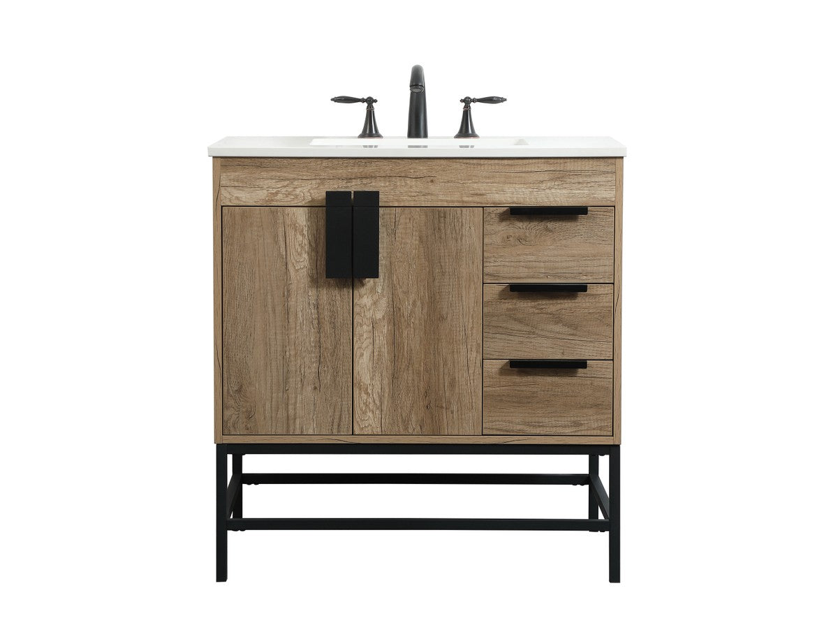 Elegant Lighting - VF48832NT - Single Bathroom Vanity - Eugene - Natural Oak