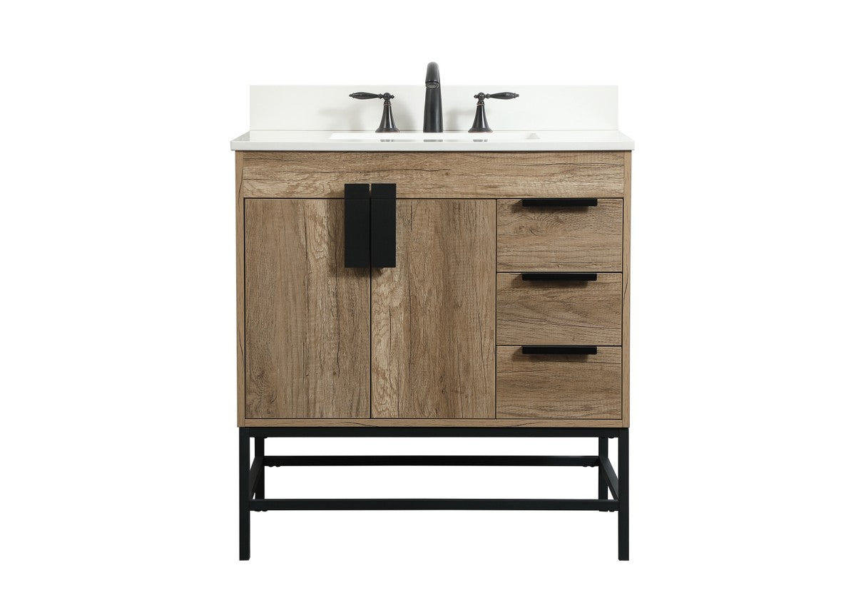 Elegant Lighting - VF48832NT-BS - Single Bathroom Vanity - Eugene - Natural Oak