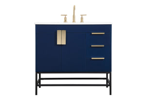 Elegant Lighting - VF48836MBL - Single Bathroom Vanity - Eugene - Blue