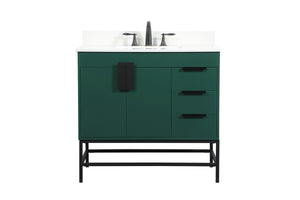 Elegant Lighting - VF48836MGN-BS - Single Bathroom Vanity - Eugene - Green