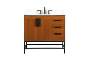 Elegant Lighting - VF48836MTK-BS - Single Bathroom Vanity - Eugene - Teak