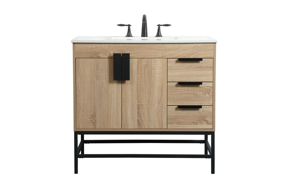 Elegant Lighting - VF48836MW - Single Bathroom Vanity - Eugene - Mango Wood