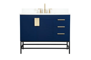 Elegant Lighting - VF48842MBL-BS - Single Bathroom Vanity - Eugene - Blue