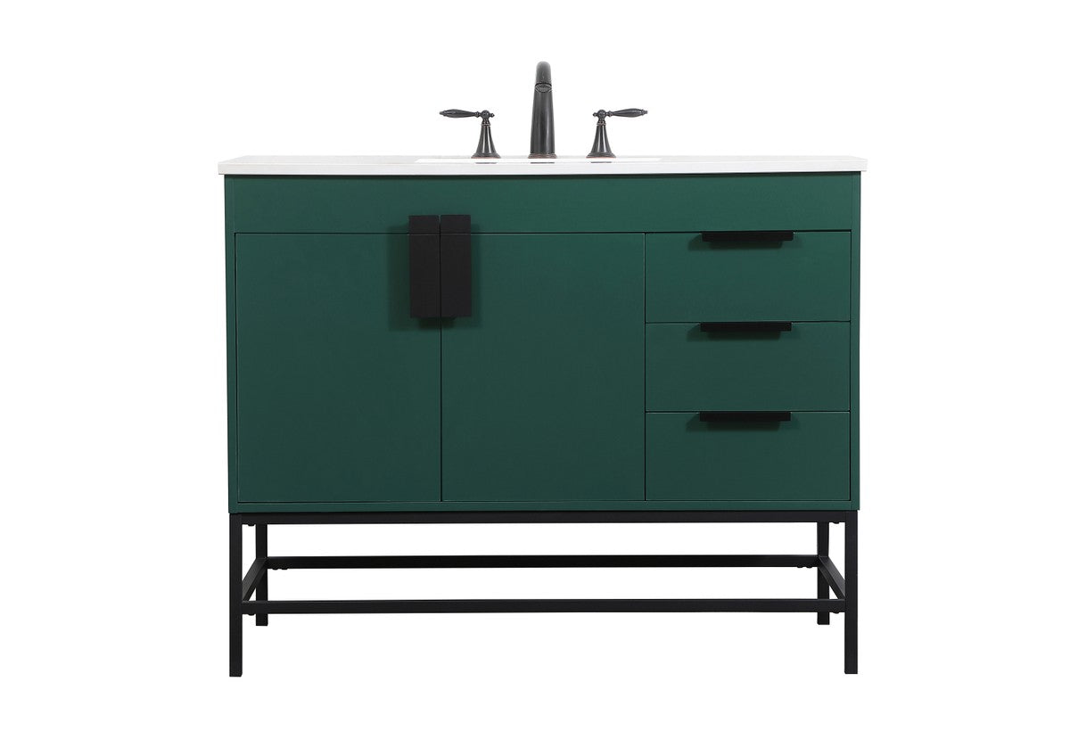 Elegant Lighting - VF48842MGN - Single Bathroom Vanity - Eugene - Green