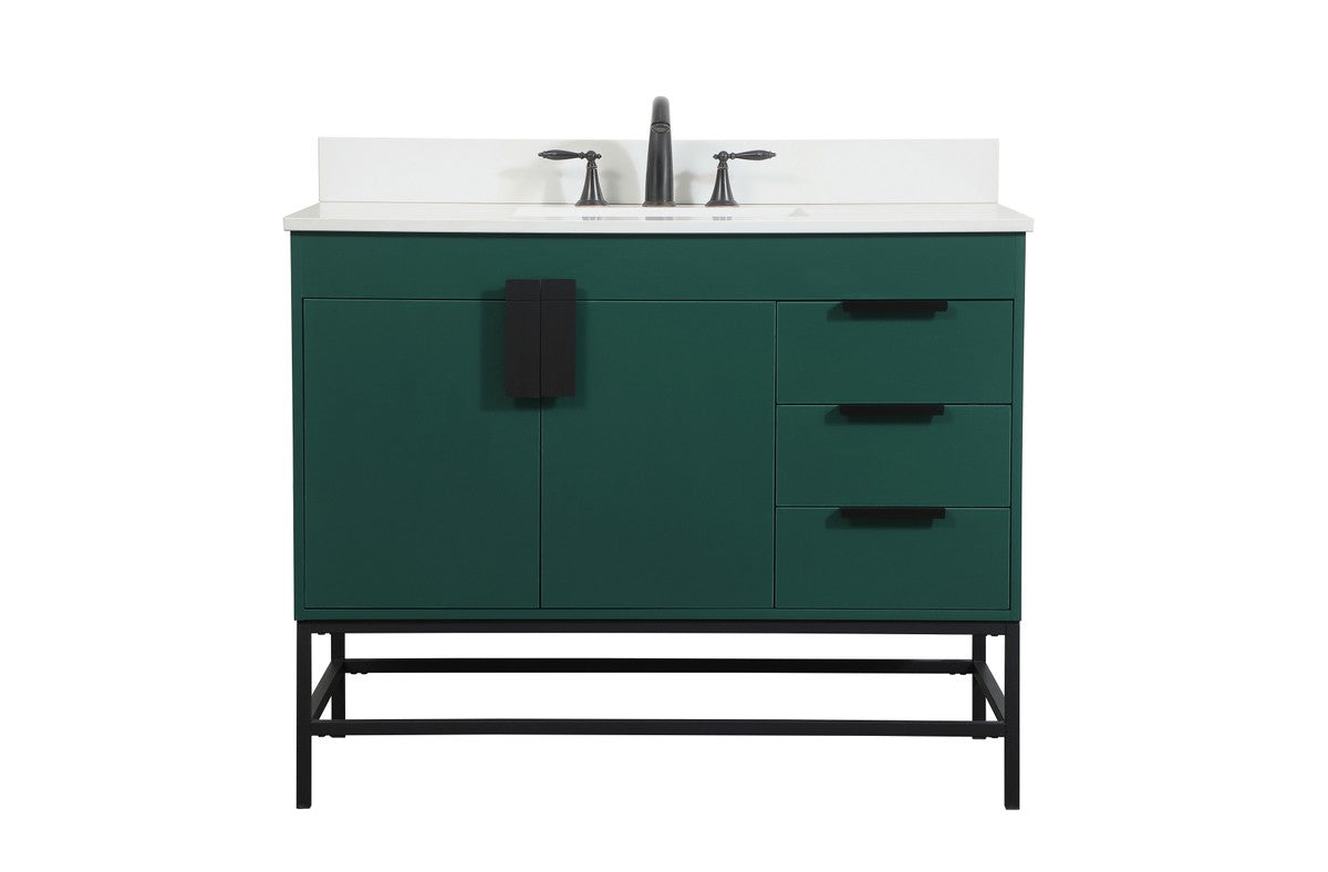 Elegant Lighting - VF48842MGN-BS - Single Bathroom Vanity - Eugene - Green