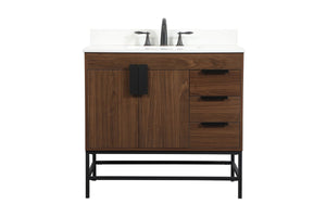 Elegant Lighting - VF48836MWT-BS - Single Bathroom Vanity - Eugene - Walnut