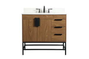 Elegant Lighting - VF48836WB-BS - Single Bathroom Vanity - Eugene - Walnut Brown