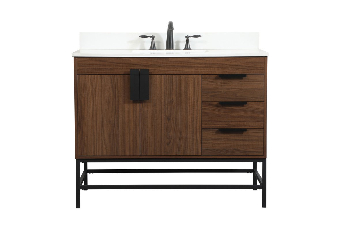 Elegant Lighting - VF48842MWT-BS - Single Bathroom Vanity - Eugene - Walnut