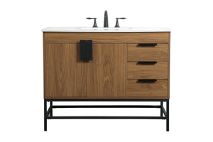 Elegant Lighting - VF48842WB - Single Bathroom Vanity - Eugene - Walnut Brown