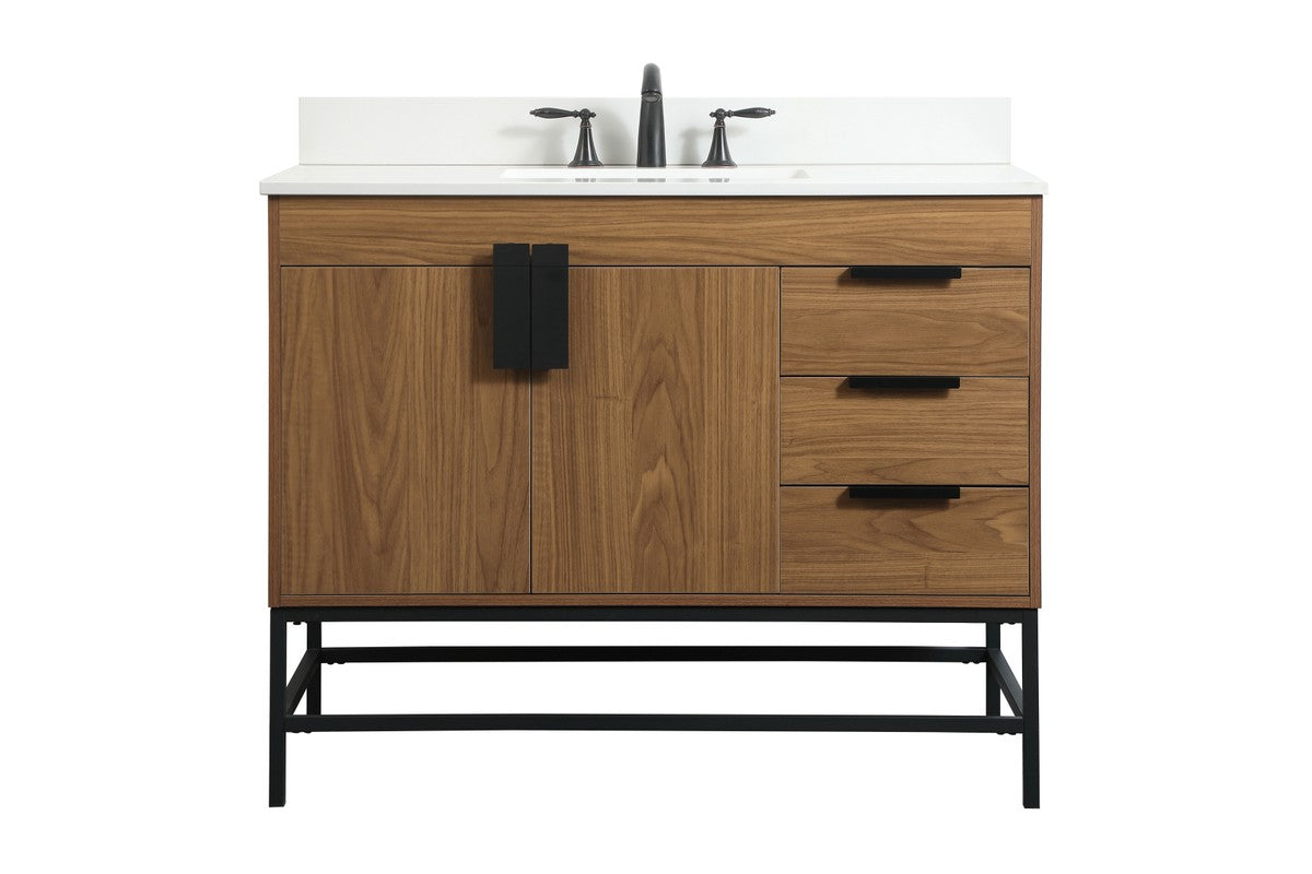 Elegant Lighting - VF48842WB-BS - Single Bathroom Vanity - Eugene - Walnut Brown