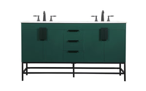 Elegant Lighting - VF48860DMGN - Double Bathroom Vanity - Eugene - Green