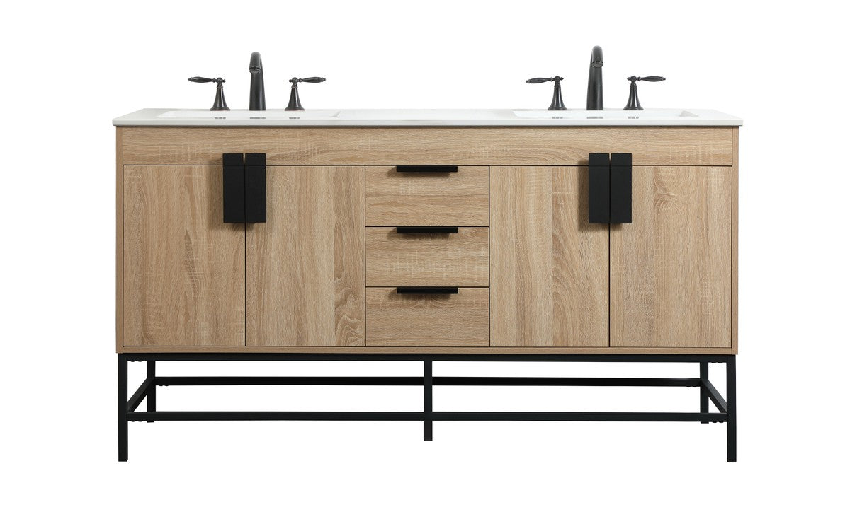 Elegant Lighting - VF48860DMW - Double Bathroom Vanity - Eugene - Mango Wood