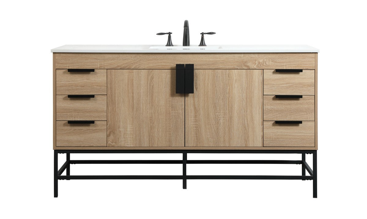 Elegant Lighting - VF48860MW - Single Bathroom Vanity - Eugene - Mango Wood