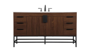 Elegant Lighting - VF48860MWT - Single Bathroom Vanity - Eugene - Walnut