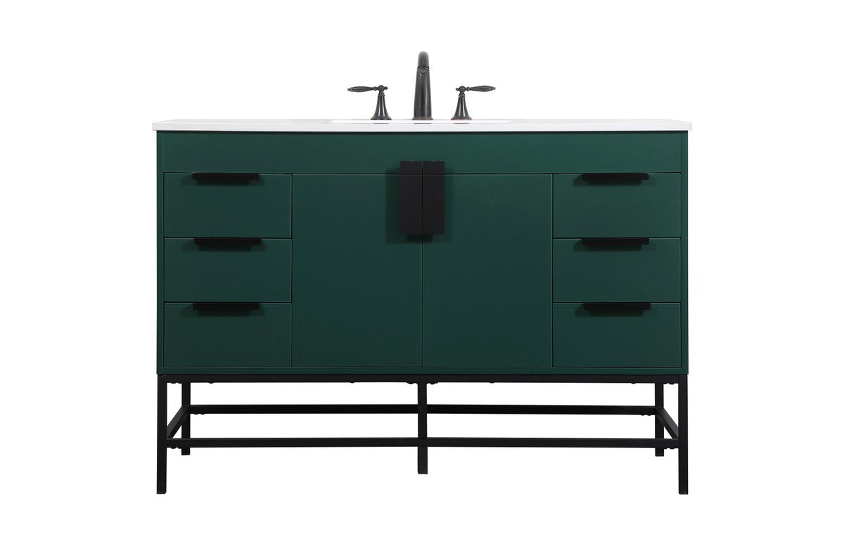 Elegant Lighting - VF488W48MGN - Single Bathroom Vanity - Eugene - Green