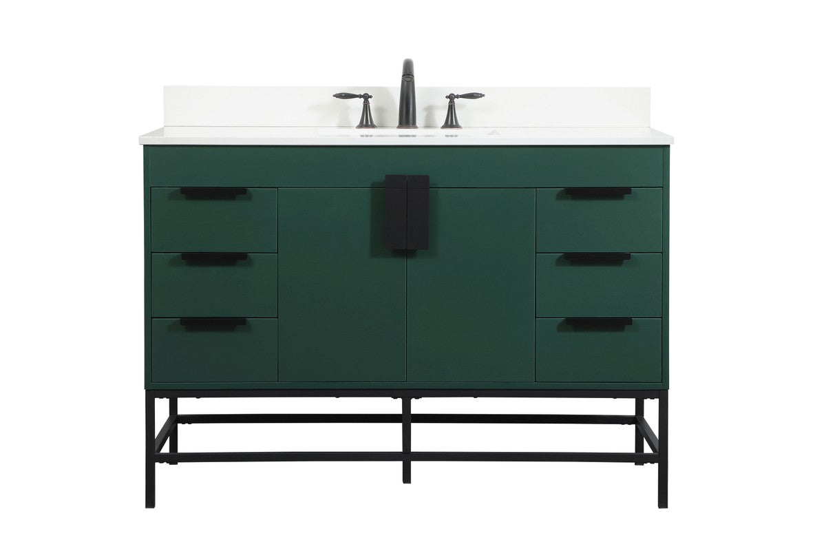 Elegant Lighting - VF488W48MGN-BS - Single Bathroom Vanity - Eugene - Green