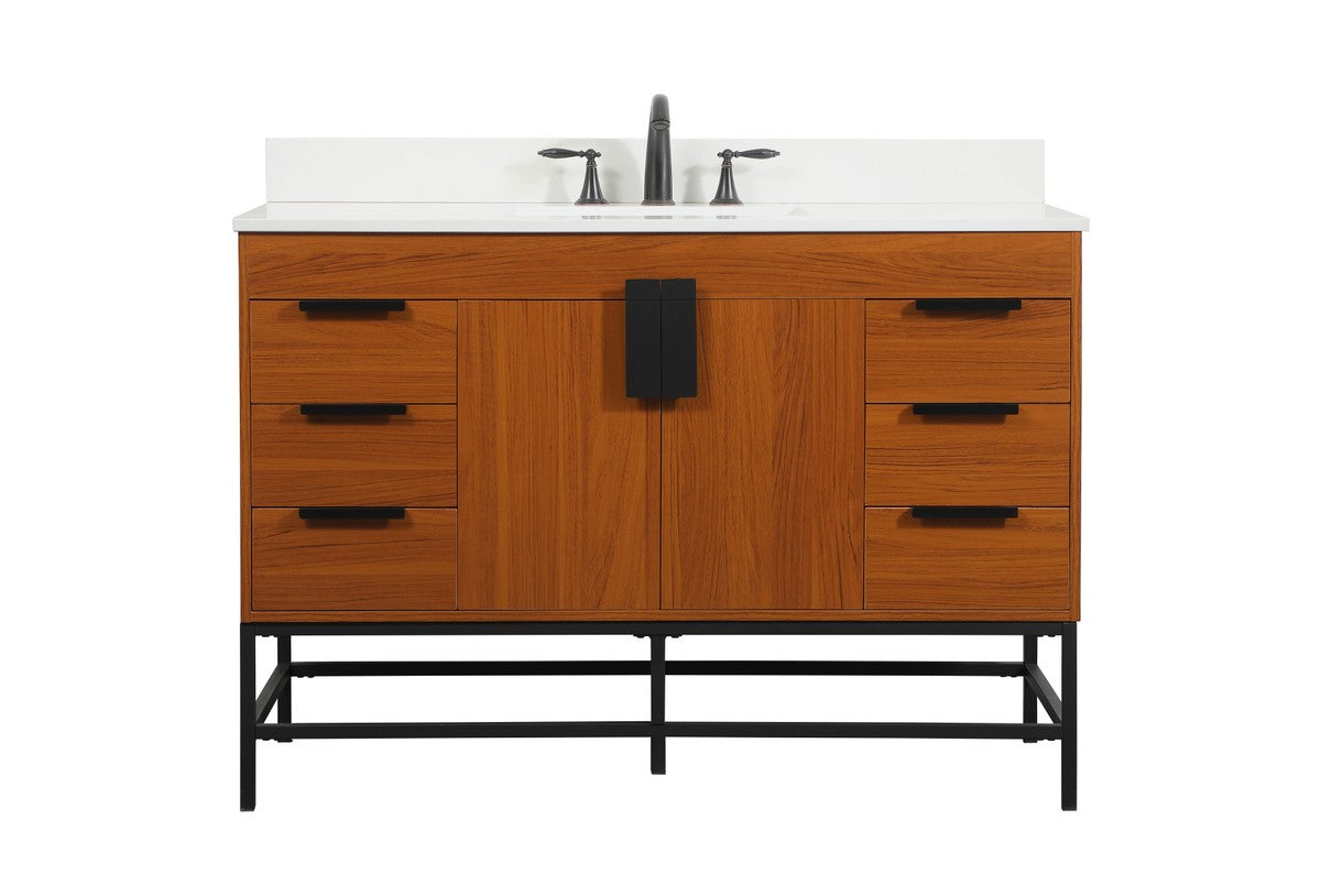 Elegant Lighting - VF488W48MTK-BS - Single Bathroom Vanity - Eugene - Teak