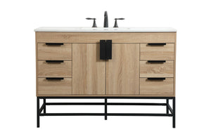 Elegant Lighting - VF488W48MW - Single Bathroom Vanity - Eugene - Mango Wood