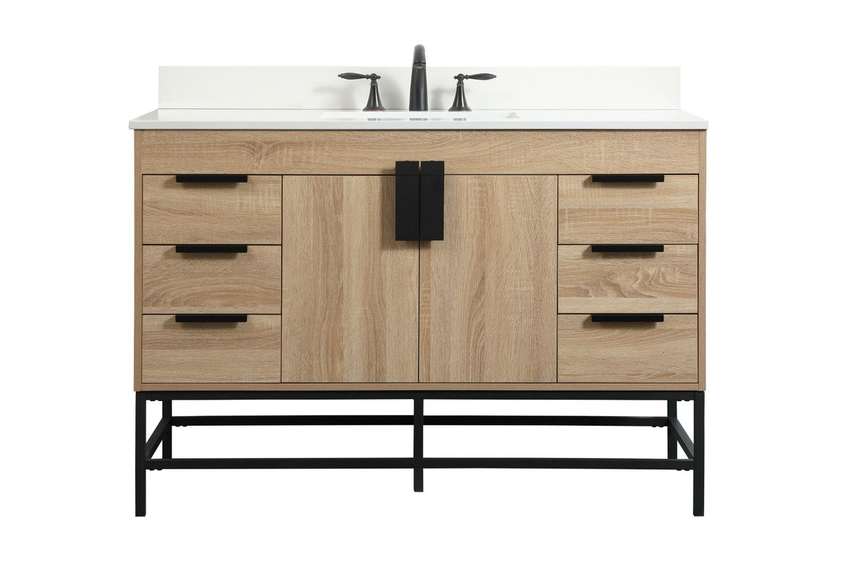 Elegant Lighting - VF488W48MW-BS - Single Bathroom Vanity - Eugene - Mango Wood