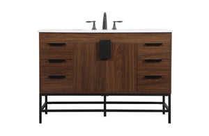 Elegant Lighting - VF488W48MWT - Single Bathroom Vanity - Eugene - Walnut