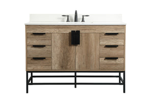 Elegant Lighting - VF488W48NT-BS - Single Bathroom Vanity - Eugene - Natural Oak