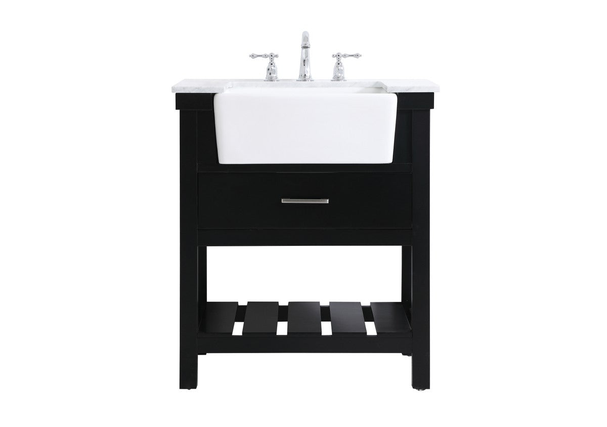 Elegant Lighting - VF60130BK - Single Bathroom Vanity - Clement - Black