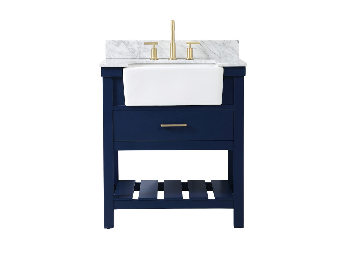 Elegant Lighting - VF60130BL-BS - Single Bathroom Vanity - Clement - Blue