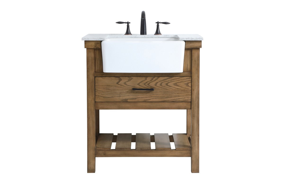 Elegant Lighting - VF60130DW - Single Bathroom Vanity - Clement - Driftwood