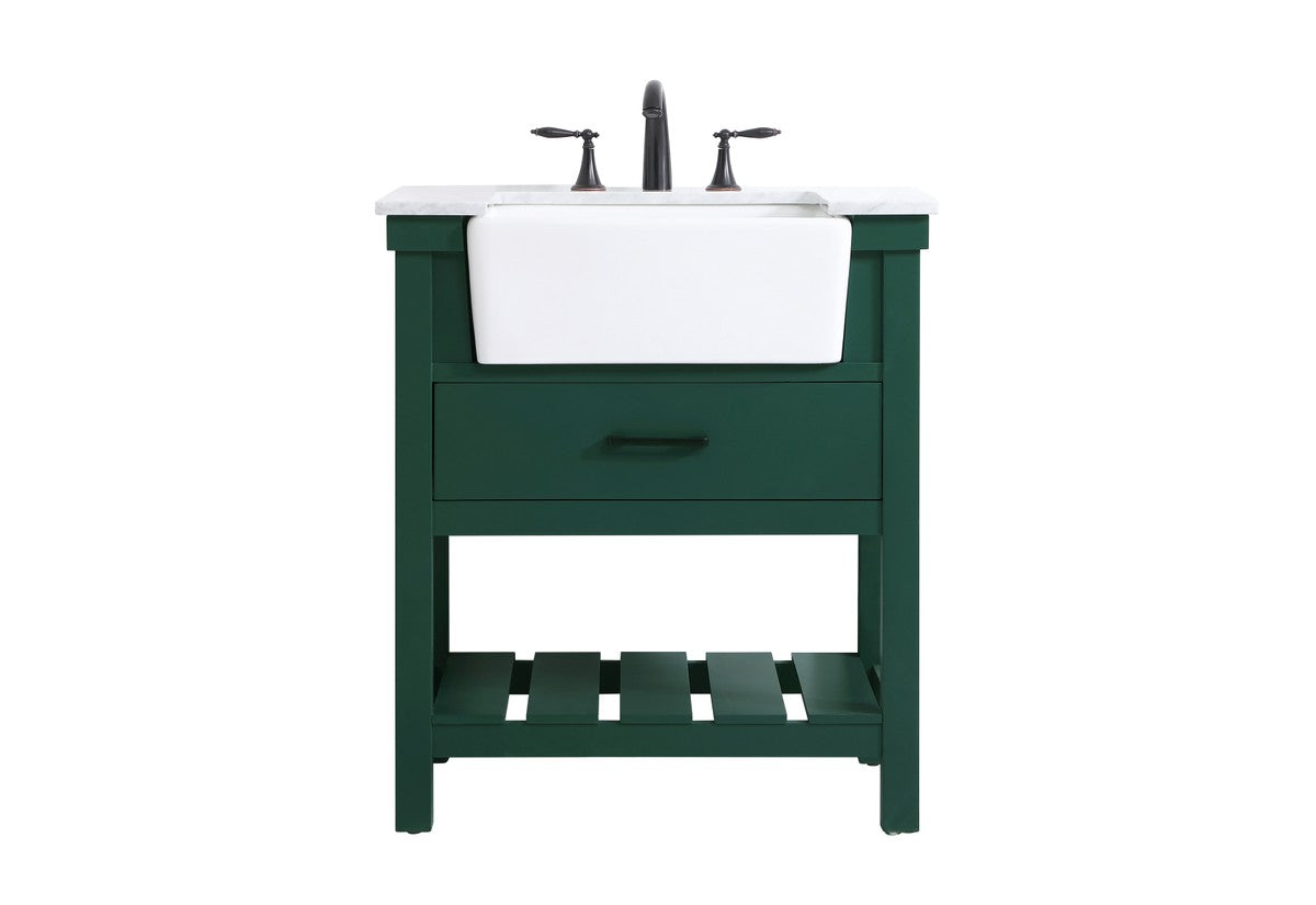 Elegant Lighting - VF60130GN - Single Bathroom Vanity - Clement - Green