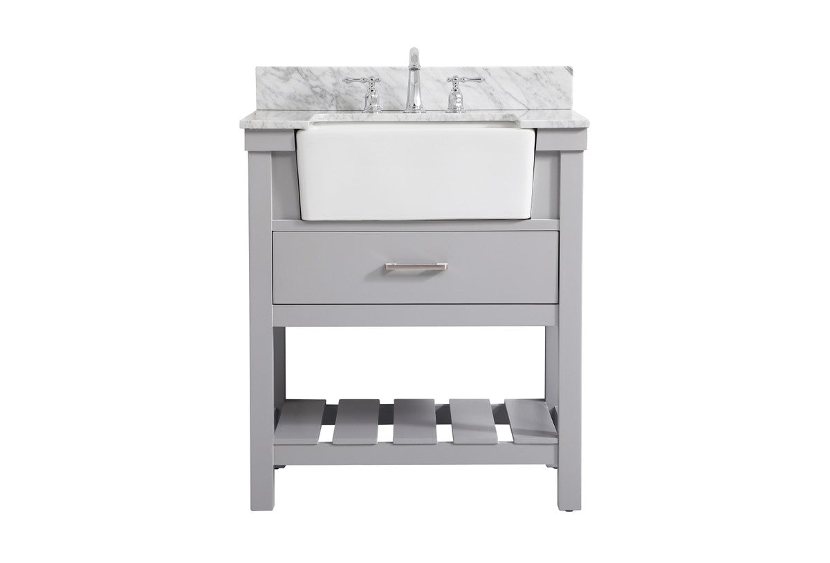 Elegant Lighting - VF60130GR-BS - Single Bathroom Vanity - Clement - Grey