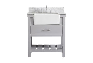 Elegant Lighting - VF60130GR-BS - Single Bathroom Vanity - Clement - Grey