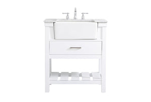 Elegant Lighting - VF60130WH - Single Bathroom Vanity - Clement - White