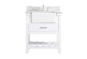 Elegant Lighting - VF60130WH-BS - Single Bathroom Vanity - Clement - White