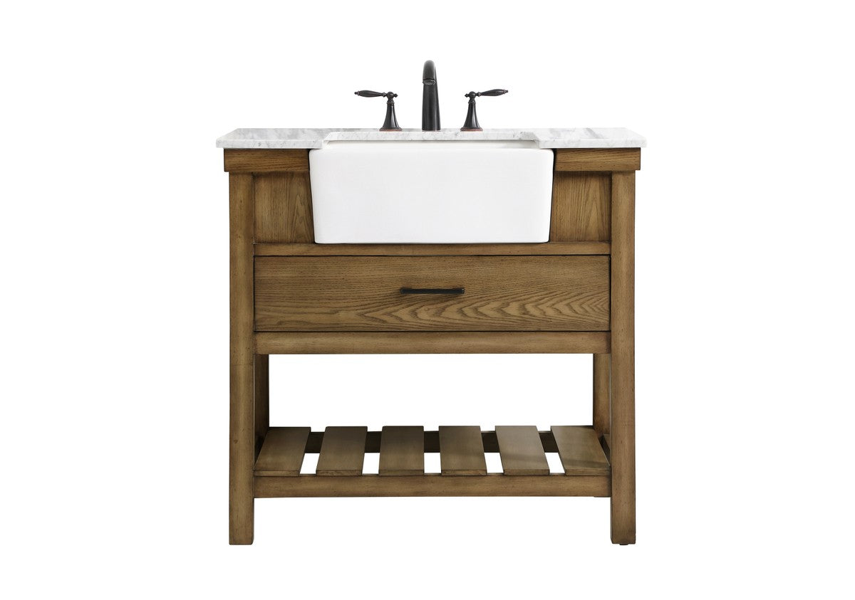 Elegant Lighting - VF60136DW - Single Bathroom Vanity - Clement - Driftwood