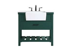 Elegant Lighting - VF60136GN - Single Bathroom Vanity - Clement - Green