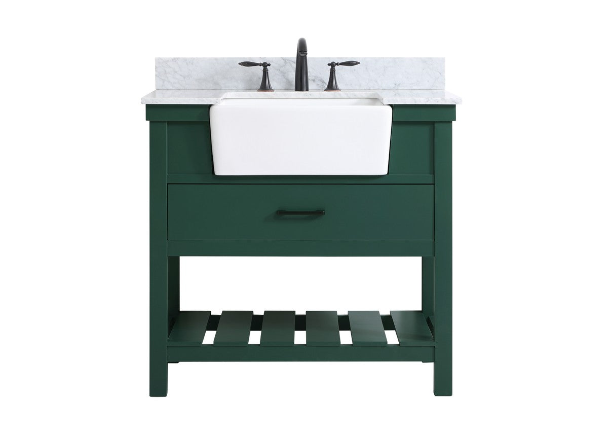 Elegant Lighting - VF60136GN-BS - Single Bathroom Vanity - Clement - Green