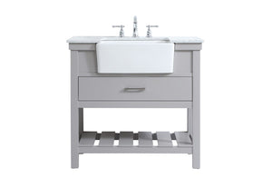 Elegant Lighting - VF60136GR - Single Bathroom Vanity - Clement - Grey