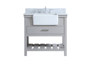 Elegant Lighting - VF60136GR-BS - Single Bathroom Vanity - Clement - Grey