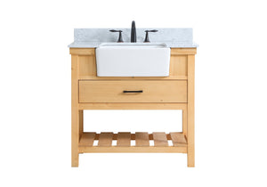 Elegant Lighting - VF60136NW-BS - Single Bathroom Vanity - Clement - Natural Wood