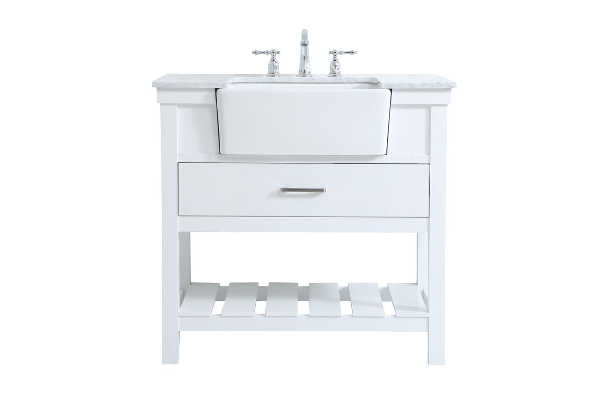 Elegant Lighting - VF60136WH - Single Bathroom Vanity - Clement - White