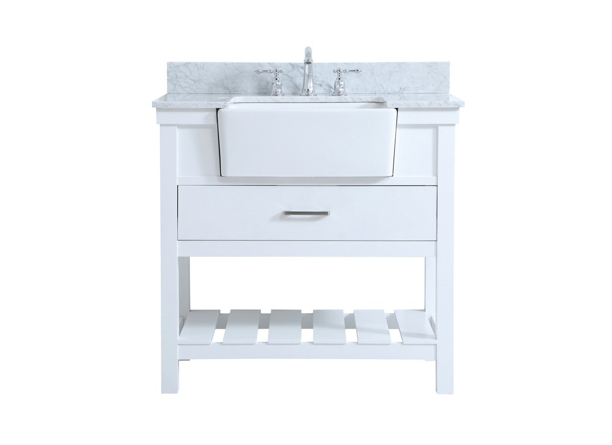 Elegant Lighting - VF60136WH-BS - Single Bathroom Vanity - Clement - White