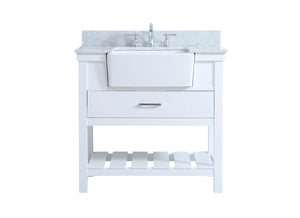 Elegant Lighting - VF60136WH-BS - Single Bathroom Vanity - Clement - White