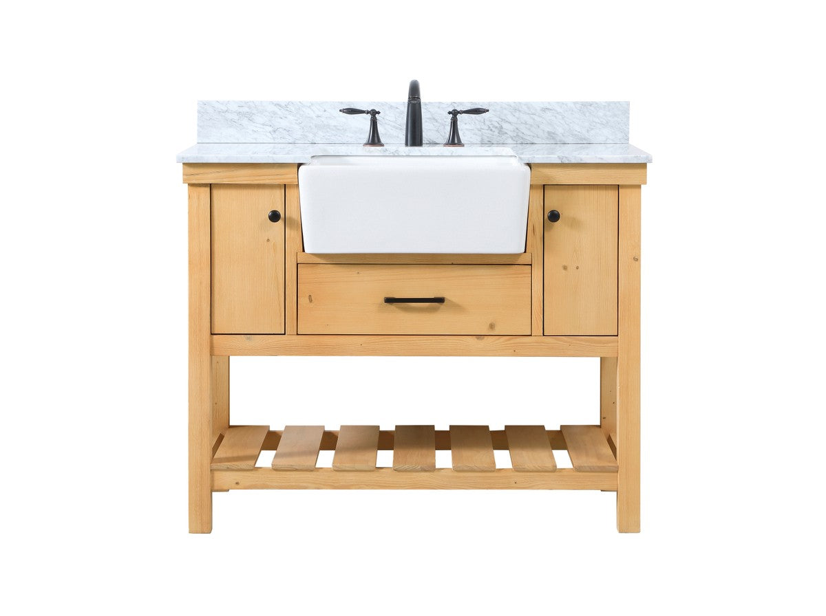 Elegant Lighting - VF60142NW-BS - Single Bathroom Vanity - Clement - Natural Wood