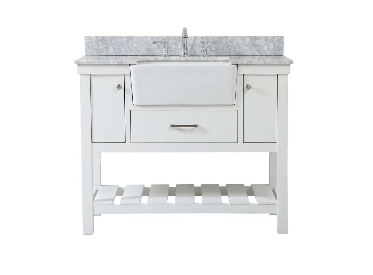 Elegant Lighting - VF60142WH-BS - Single Bathroom Vanity - Clement - White