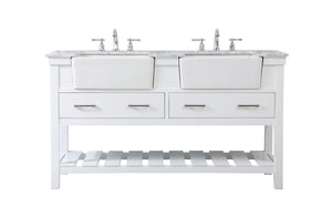 Elegant Lighting - VF60160DWH - Double Bathroom Vanity - Clement - White