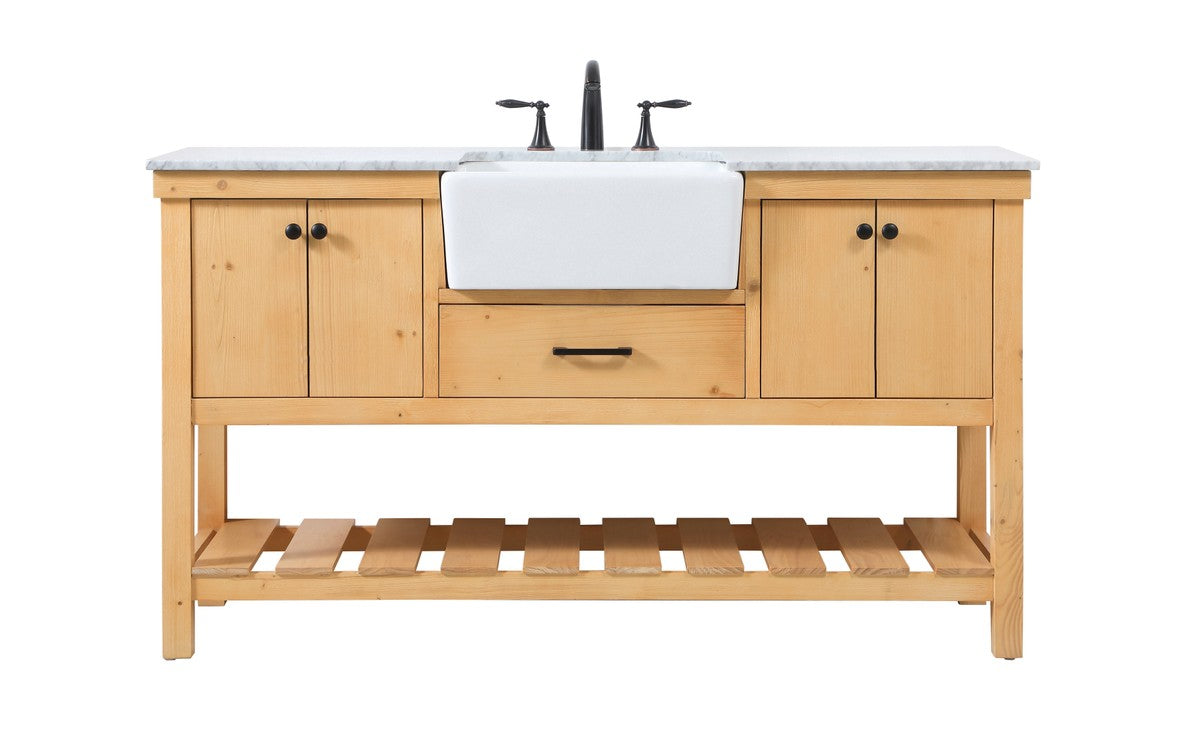 Elegant Lighting - VF60160NW - Single Bathroom Vanity - Clement - Natural Wood