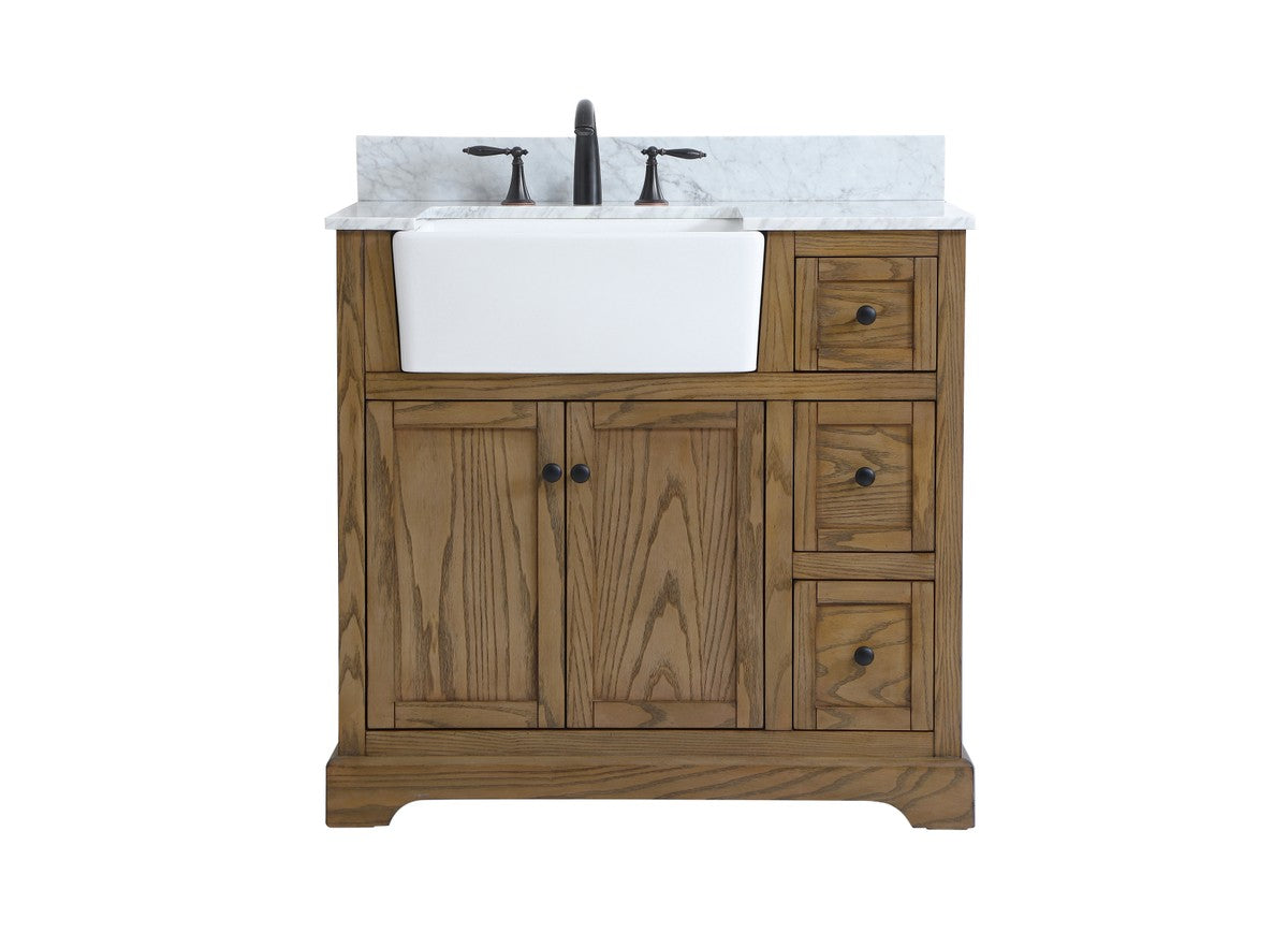 Elegant Lighting - VF60236DW-BS - Single Bathroom Vanity - Franklin - Driftwood