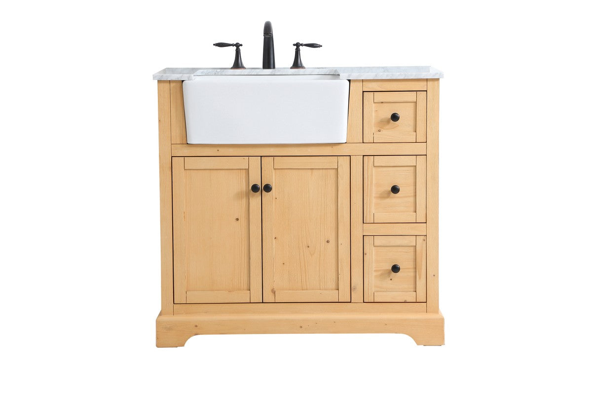 Elegant Lighting - VF60236NW - Single Bathroom Vanity - Franklin - Natural Wood