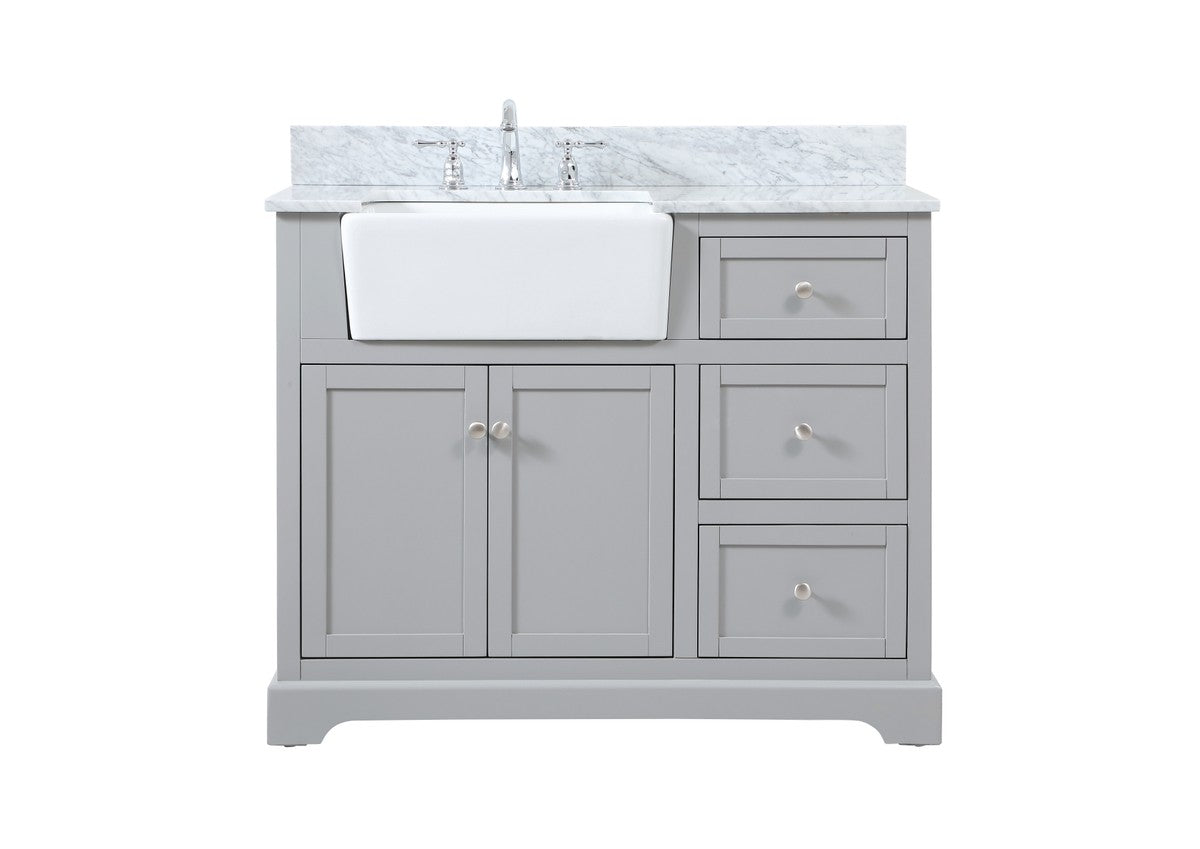 Elegant Lighting - VF60242GR-BS - Single Bathroom Vanity - Franklin - Grey