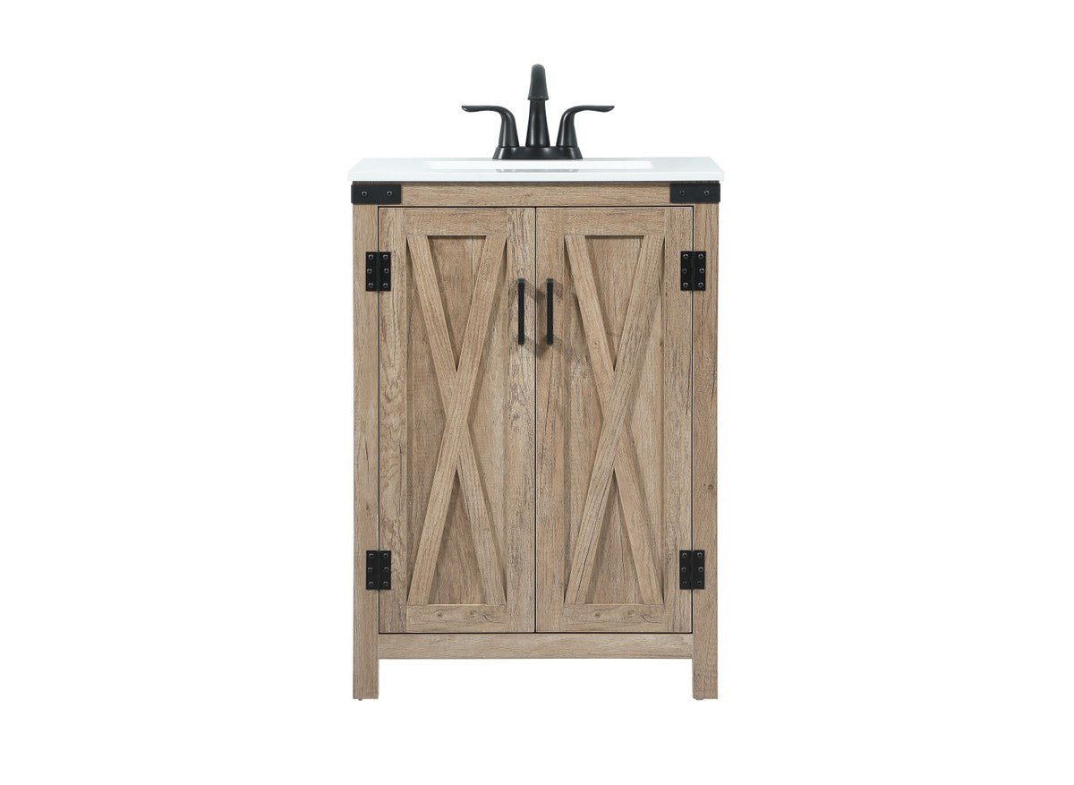 Elegant Lighting - VF90224NT - Single Bathroom Vanity - Grant - Natural Oak